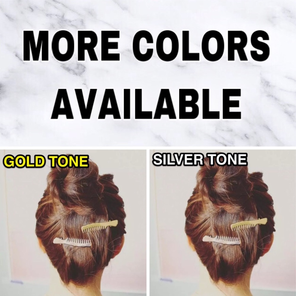 ⚜️[𝟯/$𝟭𝟴]⚜️Comb Silver Simple Hair Clip NEW - Picture 8 of 10